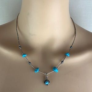 Turquoise Blue Colored Necklace and Bracelet